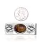 Diamond Natural Tigers Eye Nickel .925 Sterling Silver Navajo Native American Handmade Money Clip 10533-1 Diamond Natural Tigers Eye Nickel .925 Sterling Silver Navajo Native American Handmade Money Clip 10533-1