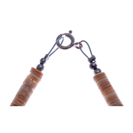 Elk .925 Sterling Silver Certified Authentic Navajo Native American Natural Turquoise Red Jasper Graduated Melon Shell Necklace 11051 Elk .925 Sterling Silver Certified Authentic Navajo Native American Natural Turquoise Red Jasper Graduated Melon Shell Necklace 11051