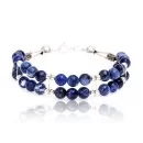 Lapis .925 Sterling Silver Navajo Native American Link Bracelet 12742-102