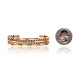 Pure Copper and Brass Certified Authentic Navajo Native American Handmade Horse Feather Cuff Bracelet 12845-6