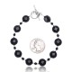 Black Onyx Nickel Certified Authentic Navajo Native American Link Bracelet 12928-2