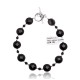 Black Onyx Nickel Certified Authentic Navajo Native American Link Bracelet 12928-2