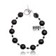 Black Onyx Nickel Certified Authentic Navajo Native American Link Bracelet 12928-2