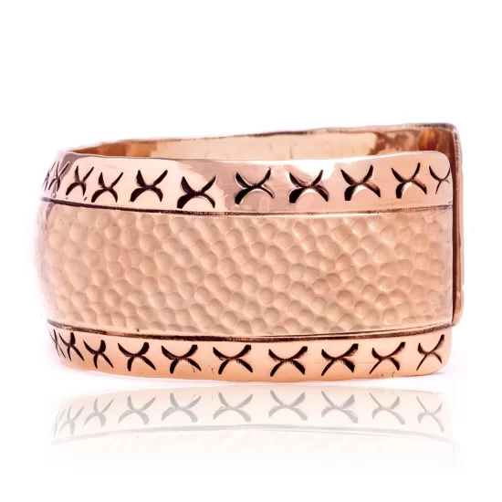 Hammered Copper Navajo Native American Handmade Cuff Bracelet 12939 Hammered Copper Navajo Native American Handmade Cuff Bracelet 12939