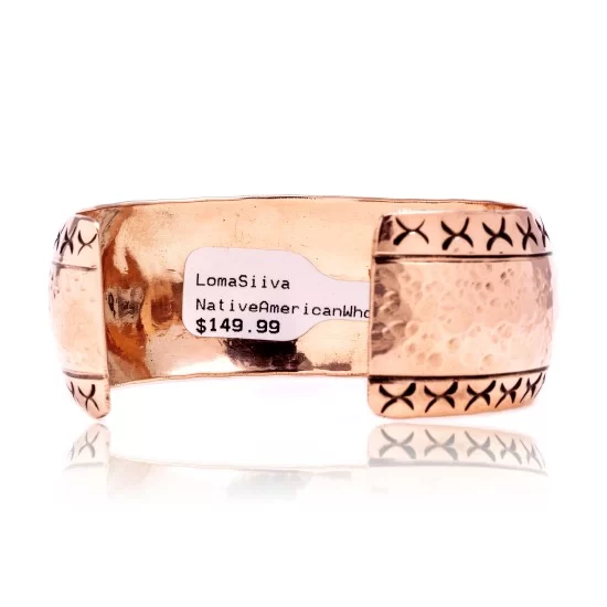 Hammered Copper Navajo Native American Handmade Cuff Bracelet 12939 Hammered Copper Navajo Native American Handmade Cuff Bracelet 12939