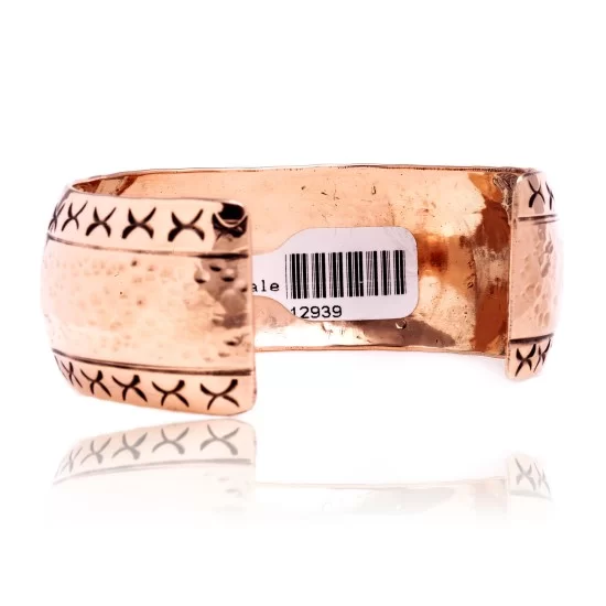 Hammered Copper Navajo Native American Handmade Cuff Bracelet 12939 Hammered Copper Navajo Native American Handmade Cuff Bracelet 12939