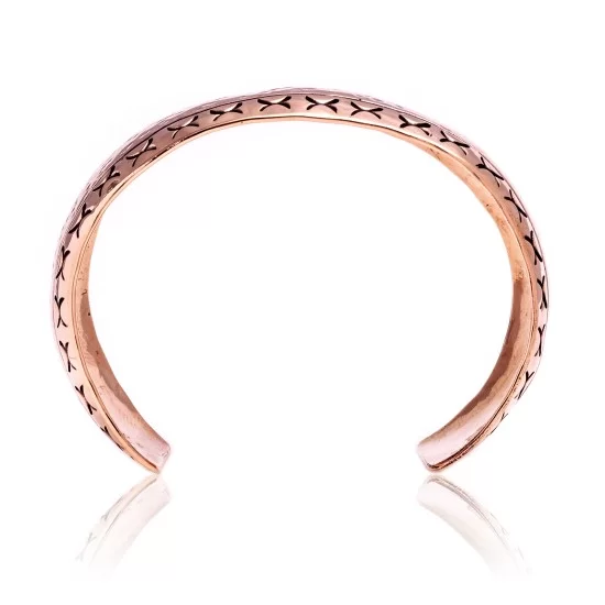 Hammered Copper Navajo Native American Handmade Cuff Bracelet 12939 Hammered Copper Navajo Native American Handmade Cuff Bracelet 12939
