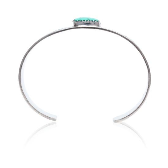 Diamond Nickel Certified Authentic Handmade Navajo Native American Natural Turquoise Cuff Bracelets 13019-9