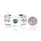 Bear Paw and Sun Natural Turquoise Nickel Certified Authentic Navajo Native American Handmade Cuff Bracelet 13026-4