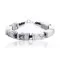 Natural Hematite and White Howlite .925 Sterling Silver Navajo Native American Link Bracelet 13182 Natural Hematite and White Howlite .925 Sterling Silver Navajo Native American Link Bracelet 13182
