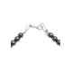 Natural Hematite and White Howlite .925 Sterling Silver Certified Authentic Navajo Native American Link Bracelet 13182