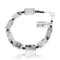 Natural Hematite and White Howlite .925 Sterling Silver Navajo Native American Link Bracelet 13182 Natural Hematite and White Howlite .925 Sterling Silver Navajo Native American Link Bracelet 13182
