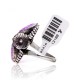 Flower and Leaf Lab Opal Silver Certified Authentic Navajo Native American Handmade Adjustable Ring 13188-8
