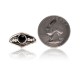 Black Onyx .925 Sterling Silver Certified Authentic Navajo Native American Handmade Ring 13204-1