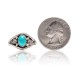 Natural Turquoise .925 Sterling Silver Certified Authentic Navajo Native American Handmade Ring 13204-2