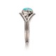 Natural Turquoise .925 Sterling Silver Certified Authentic Navajo Native American Handmade Ring 13204-2