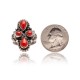 Spiny Oyster .925 Sterling Silver Certified Authentic Navajo Native American Handmade Ring 13209-1