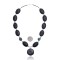 Natural Turquoise and Jasper .925 Sterling Silver Certified Authentic Navajo Native American Necklace 15409-39