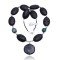 Natural Turquoise and Jasper .925 Sterling Silver Certified Authentic Navajo Native American Necklace 15409-39