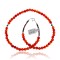 Natural Turquoise and Carnelian .925 Sterling Silver Certified Authentic Navajo Native American Necklace 16083-10