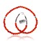 Natural Turquoise and Carnelian .925 Sterling Silver Certified Authentic Navajo Native American Necklace 16083-10