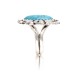 .925 Sterling Silver Certified Authentic Handmade Navajo Native American Natural Turquoise Ring 16988-3