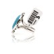 .925 Sterling Silver Certified Authentic Handmade Navajo Native American Natural Turquoise Ring 16988-3