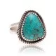 Natural Turquoise .925 Sterling Silver Navajo Native American Handmade Ring 17000-8 Natural Turquoise .925 Sterling Silver Navajo Native American Handmade Ring 17000-8