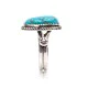 Natural Turquoise .925 Sterling Silver Navajo Native American Handmade Ring 17001-1 Natural Turquoise .925 Sterling Silver Navajo Native American Handmade Ring 17001-1