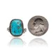 Natural Turquoise .925 Sterling Silver Navajo Native American Handmade Ring 17001-1 Natural Turquoise .925 Sterling Silver Navajo Native American Handmade Ring 17001-1