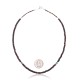 Natural Turquoise Heishi .925 Sterling Silver Certified Authentic Navajo Native American Necklace Chain 17031