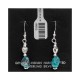 Natural Turquoise .925 Sterling Silver Hooks Certified Authentic Navajo Native American Heart Earrings 18052 Natural Turquoise .925 Sterling Silver Hooks Certified Authentic Navajo Native American Heart Earrings 18052