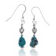 Natural Turquoise .925 Sterling Silver Hooks Certified Authentic Navajo Native American Heart Earrings 18052 Natural Turquoise .925 Sterling Silver Hooks Certified Authentic Navajo Native American Heart Earrings 18052