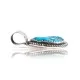 Natural Turquoise .925 Sterling Silver Navajo Native American Handmade Pendant 18174-2 Natural Turquoise .925 Sterling Silver Navajo Native American Handmade Pendant 18174-2