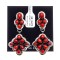 Coral .925 Starling Silver Certified Authentic Navajo Native American Handmade Post Earrings  18198-20