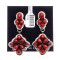 Coral .925 Starling Silver Certified Authentic Navajo Native American Handmade Post Earrings  18198-20