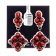 Coral .925 Starling Silver Certified Authentic Navajo Native American Handmade Post Earrings  18198-20