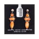 Orange Spiny Oyster .925 Starling Silver Certified Authentic Navajo Native American Handmade Post Earrings  18198-30