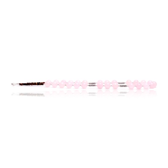 .925 Sterling Silver Certified Authentic Navajo Native American Natural Pink Quartz Set 18235-1-18237-1