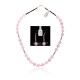 .925 Sterling Silver Certified Authentic Navajo Native American Natural Pink Quartz Set 18235-1-18237-1