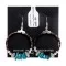 Natural Turquoise Heishi .925 Sterling Silver Navajo Native American Hoop Dangle Earrings 18262 Natural Turquoise Heishi .925 Sterling Silver Navajo Native American Hoop Dangle Earrings 18262