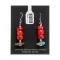 Natural Turquoise and Coral .925 Sterling Silver Hooks Navajo Native American Dangle Earrings 18294-14 Natural Turquoise and Coral .925 Sterling Silver Hooks Navajo Native American Dangle Earrings 18294-14