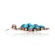 Natural Turquoise .925 Starling Silver Certified Authentic Navajo Native American Handmade Post Earrings  18318-40