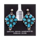 Natural Turquoise .925 Starling Silver Certified Authentic Navajo Native American Handmade Post Earrings  18318-40