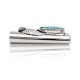 Natural Turquoise .925 Sterling Silver and Nickel Certified Authentic Navajo Native American Handmade Flower Leaf Lighter Case 18334