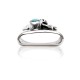 Natural Turquoise .925 Sterling Silver and Nickel Certified Authentic Navajo Native American Handmade Flower Leaf Lighter Case 18334
