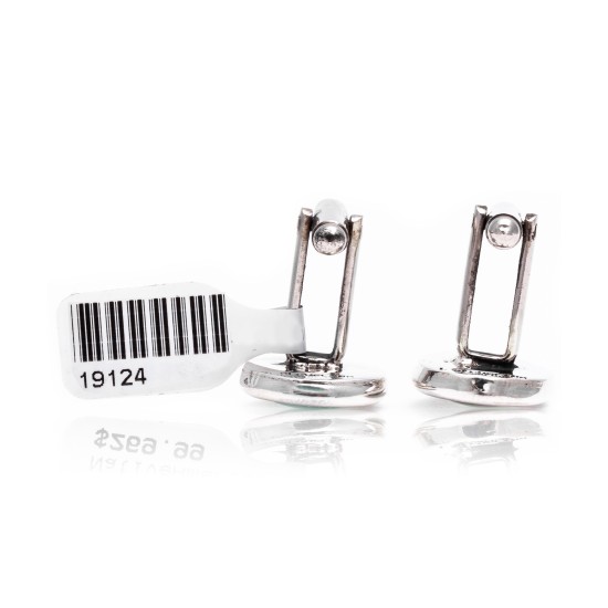 Natural Turquoise .925 Sterling Silver Certified Authentic Navajo Native American Handmade Cuff Links 19124