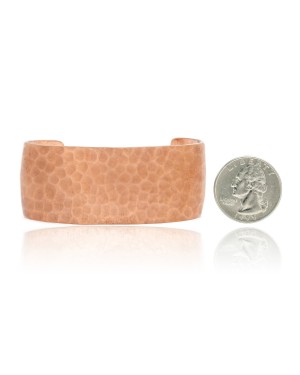 Hammered Copper Certified Authentic Navajo Native American Handmade Wide Cuff Bracelet 22218 Hammered Copper Certified Authentic Navajo Native American Handmade Wide Cuff Bracelet 22218