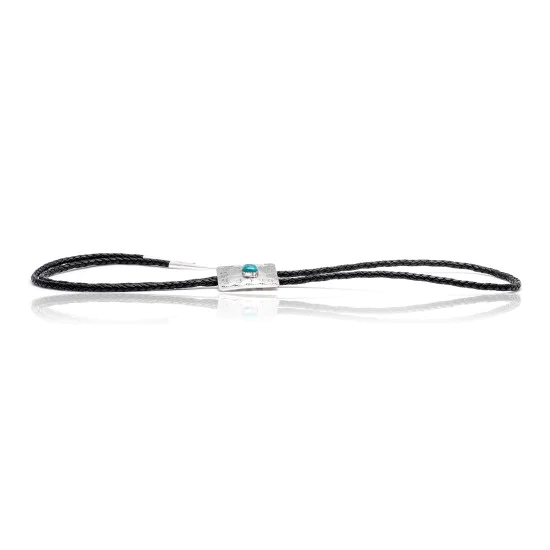 Bear Paw and Sun Natural Turquoise and Nickel Navajo Native American Handmade Bolo Tie 24488-5 Bear Paw and Sun Natural Turquoise and Nickel Navajo Native American Handmade Bolo Tie 24488-5
