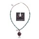 Natural Turquoise Purple Spiny Oyster .925 Sterling Silver Certified Authentic Navajo Native American Handmade Pendant Earnings Set 24519-15222-18198-10